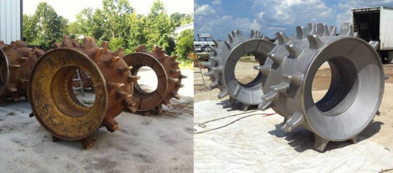 before and after dustless blasting